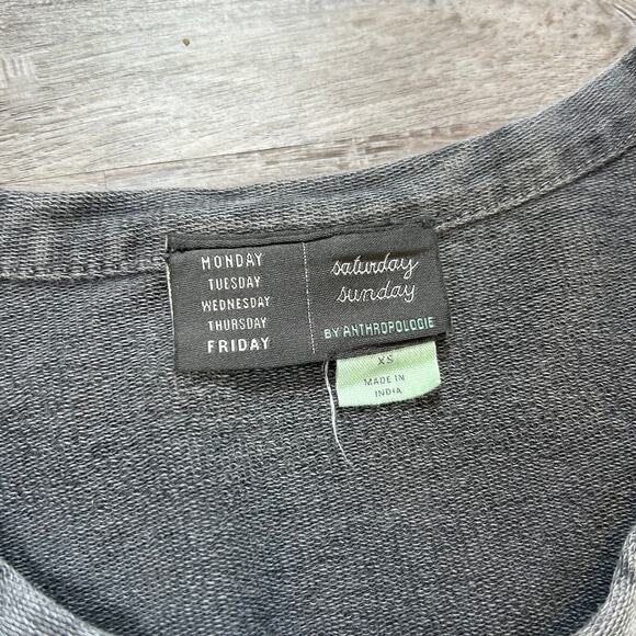 Saturday Sunday by Anthropologie Gray Jumpsuit XS Cinched Waist Utility Romper - Picture 8 of 8